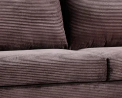 Hot Daells Bolighus Sofa med chaiselong brun fløjl højre