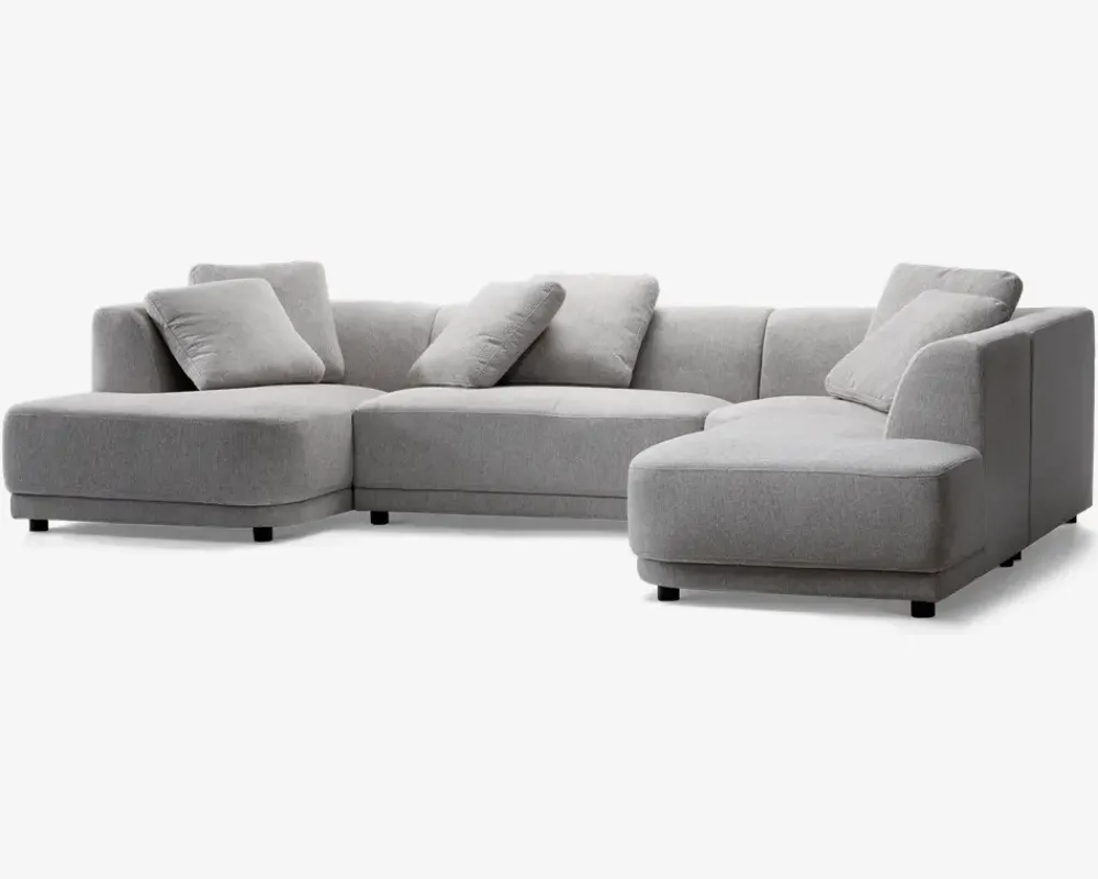 Sale Daells Bolighus Sofa U-shape grå/beige højrevendt