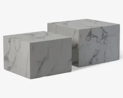 New Daells Bolighus Sofabord Dice Marmorlook Hvid