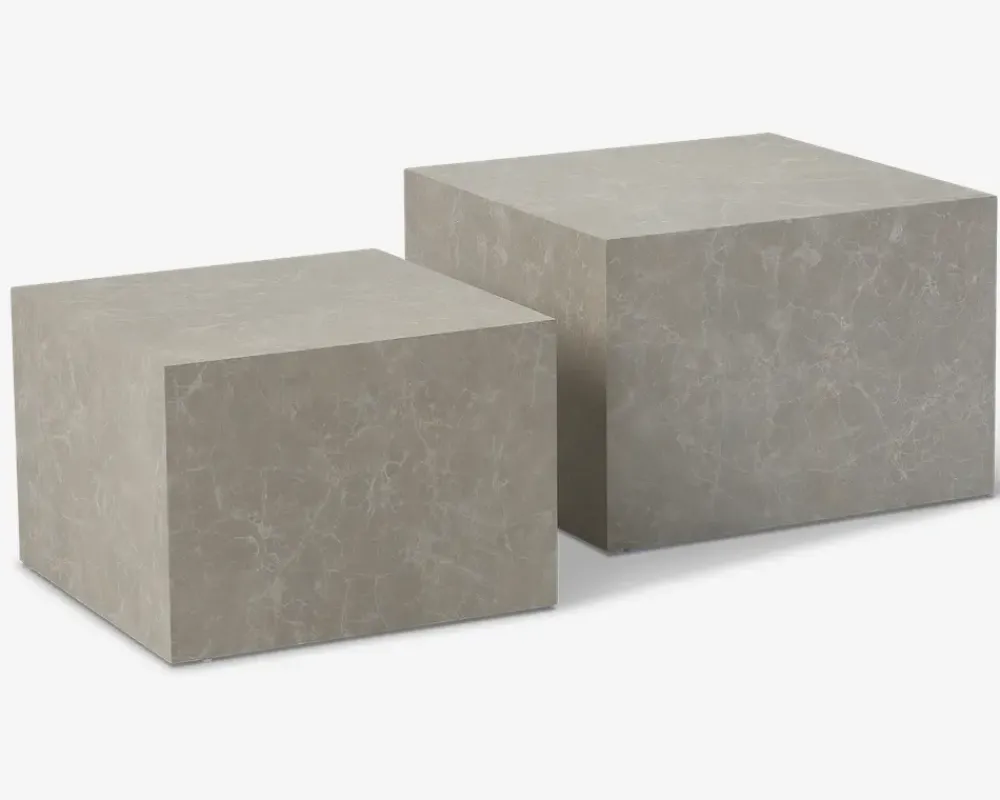 Clearance Daells Bolighus Sofabord Dice Travertin 2 Stk. Beige