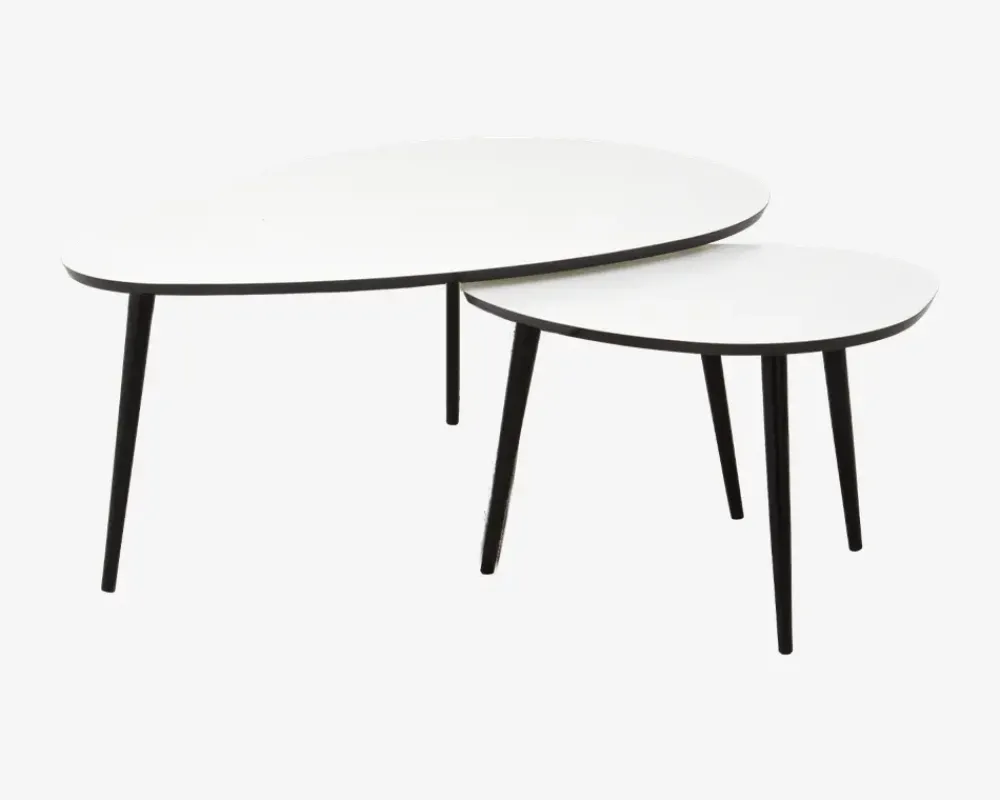 Best Daells Bolighus Sofabord Dråben Hvid/Sort