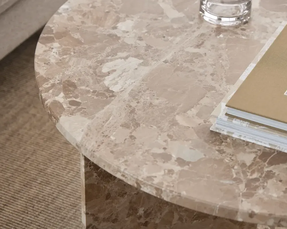 Sale Daells Bolighus Sofabord Vega Latte marmor Dia-Ø90 cm