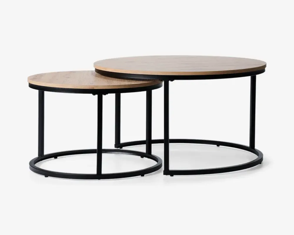 Online Daells Bolighus Sofabordssæt eg/sort