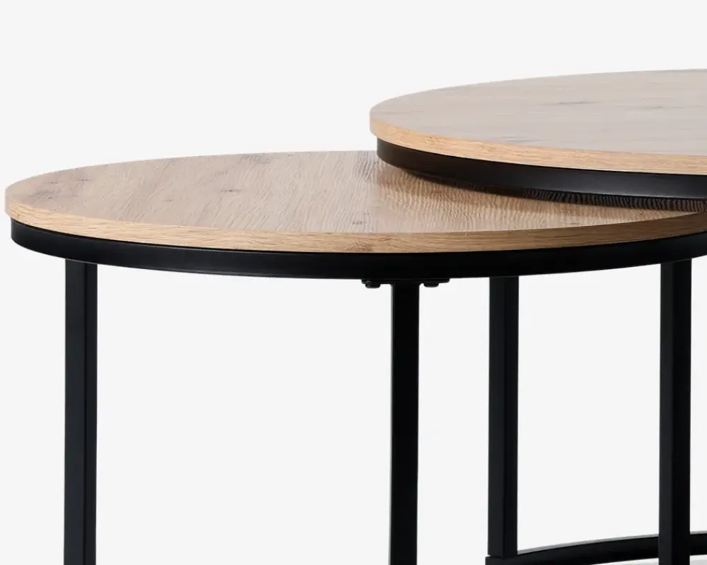 Online Daells Bolighus Sofabordssæt eg/sort