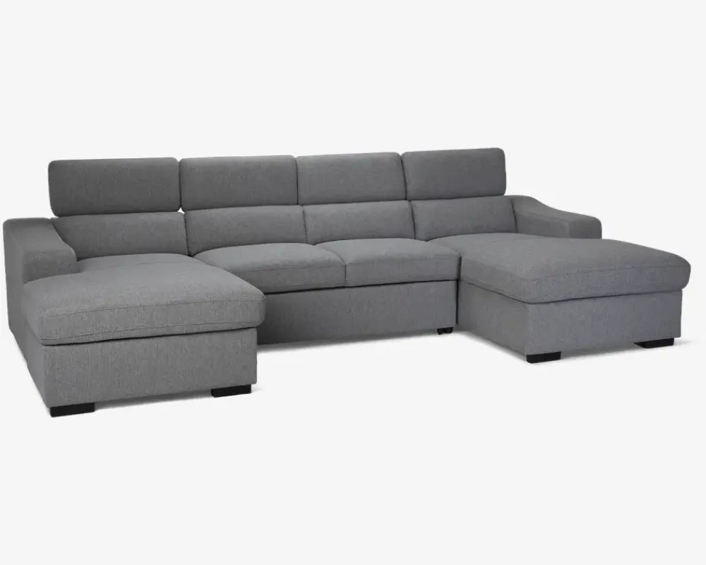 Outlet Daells Bolighus Sovesofa U-Shape Lys Grå