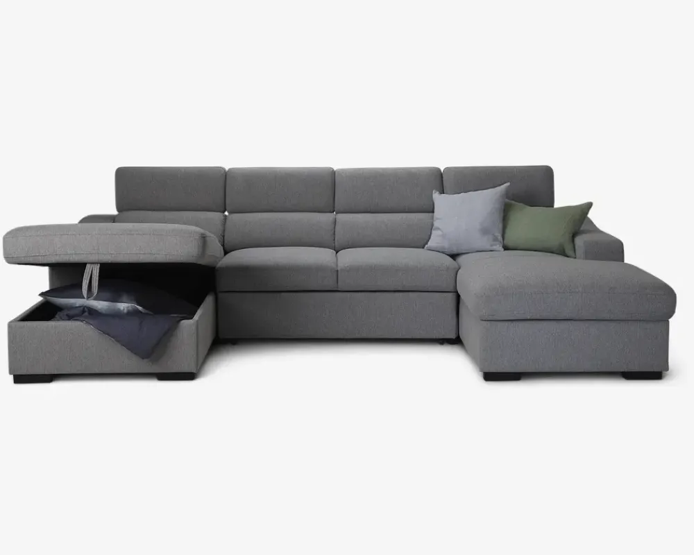 Outlet Daells Bolighus Sovesofa U-Shape Lys Grå
