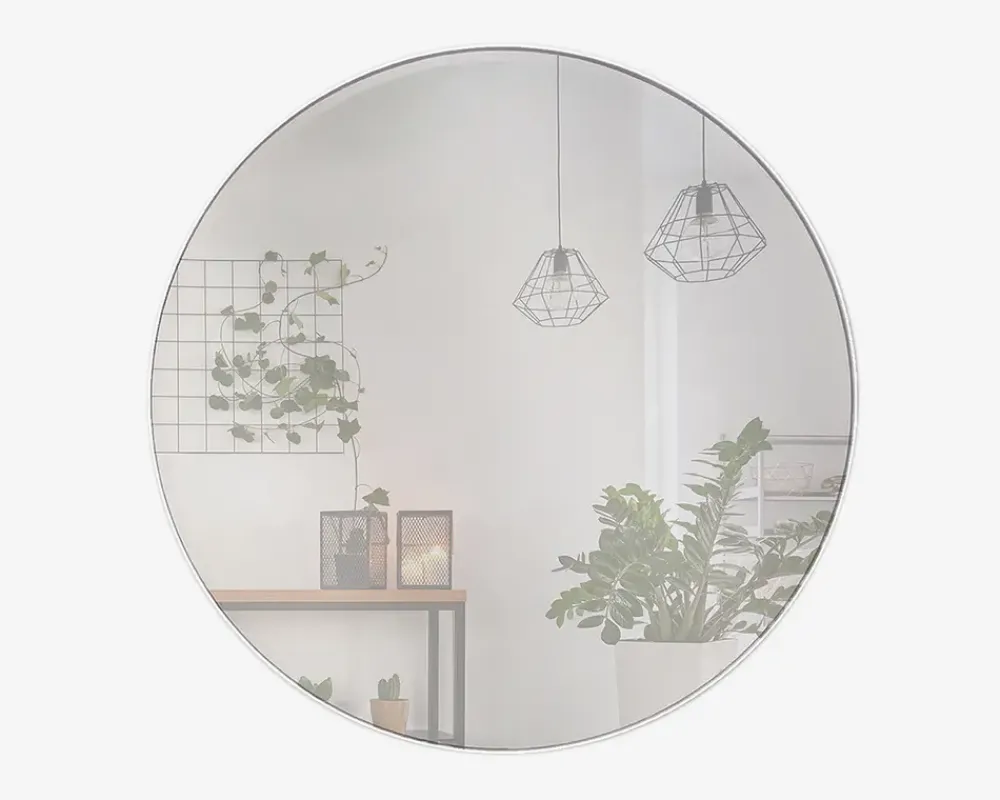 New Daells Bolighus Spejl Cirkel Hvid Ø.100 cm