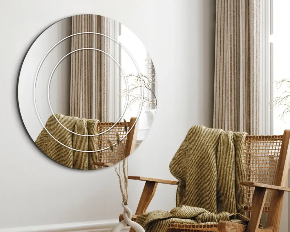 Outlet Daells Bolighus Spejl indgravering II Ø.80 cm