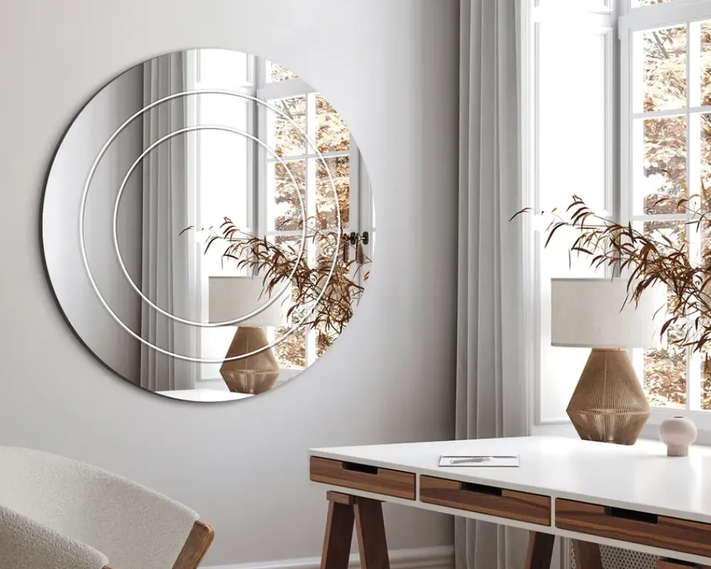 Outlet Daells Bolighus Spejl indgravering II Ø.80 cm