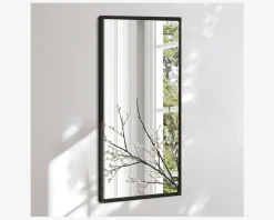 Hot Daells Bolighus Spejl slim træ 40x80 cm Sort