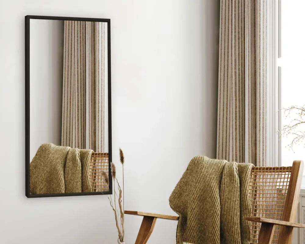 Hot Daells Bolighus Spejl slim træ 40x80 cm Sort