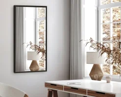 Hot Daells Bolighus Spejl slim træ 40x80 cm Sort