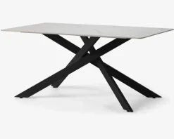 Hot Daells Bolighus Spisebord i hvid keramik B. 90 x L. 160 cm