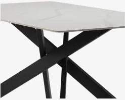 Hot Daells Bolighus Spisebord i hvid keramik B. 90 x L. 160 cm