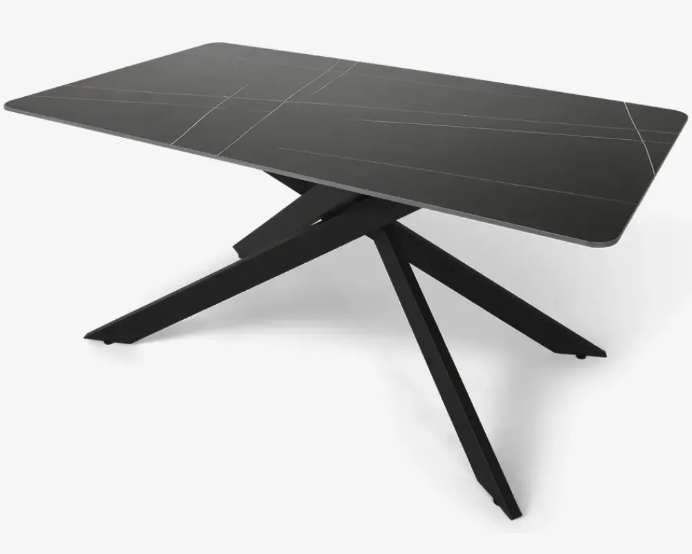 Best Daells Bolighus Spisebord i sort keramik B. 90 x L. 160 cm