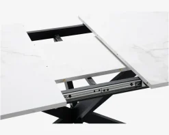 Discount Daells Bolighus Spisebord Inkl. 1 tillægsplade hvid/sort