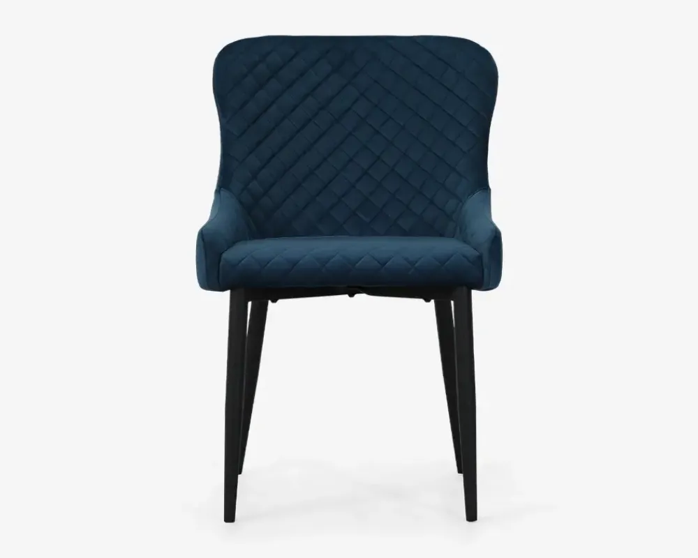 Online Daells Bolighus Spisebordsstol i velour Blå