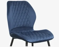 Online Daells Bolighus Spisebordsstol i velour Blå