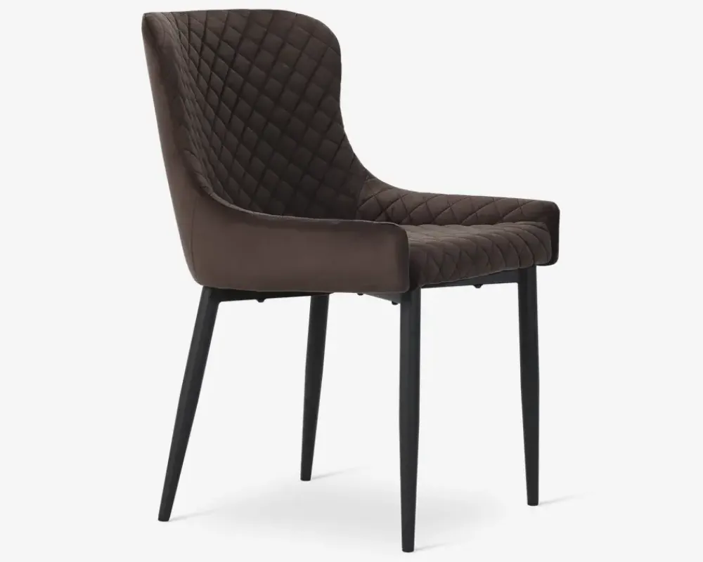 Clearance Daells Bolighus Spisebordsstol i velour Brun