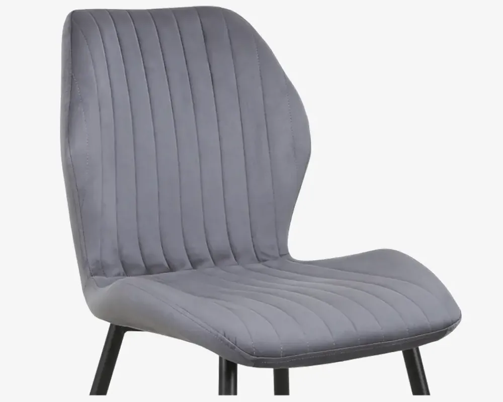 Best Daells Bolighus Spisebordsstol i velour Grå