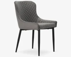 Hot Daells Bolighus Spisebordsstol i velour Grå