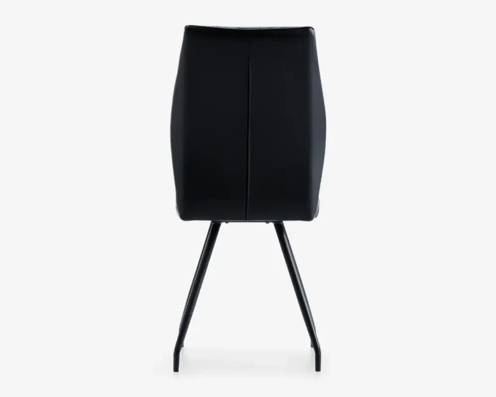 Clearance Daells Bolighus Spisebordsstol i sort kunstlæder