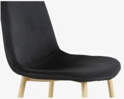 Discount Daells Bolighus Spisebordsstol i velour Sort