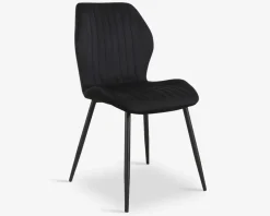 Online Daells Bolighus Spisebordsstol i velour Sort