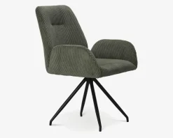 Outlet Daells Bolighus Spisebordsstol med armlæn i grøn