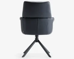 Sale Daells Bolighus Spisebordsstol med armlæn i sort læder