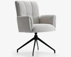 Hot Daells Bolighus Spisebordsstol med armlæn i beige stof