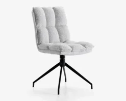 Hot Daells Bolighus Spisebordsstol med drejestel i sølvfarvet