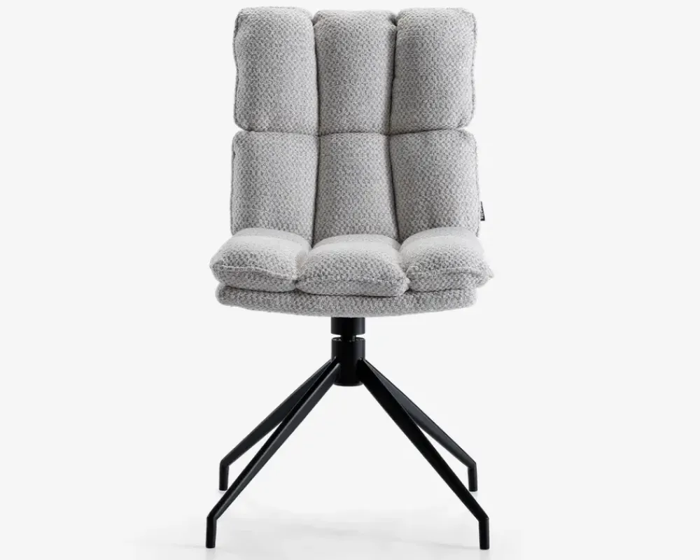 Hot Daells Bolighus Spisebordsstol med drejestel i sølvfarvet