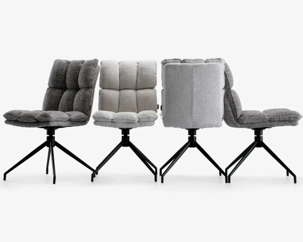 Hot Daells Bolighus Spisebordsstol med drejestel i sølvfarvet