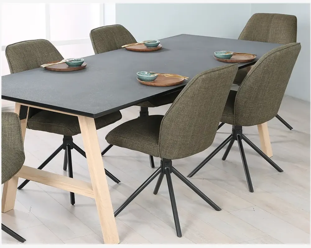 Sale Daells Bolighus Spisebordsstol med drejestel Grøn