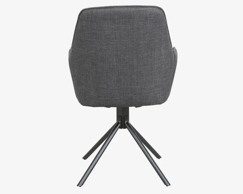 Outlet Daells Bolighus Spisebordsstol med drejestel og armlæn Grå