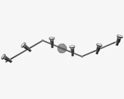 Best Daells Bolighus Spot 6xGU10 sort L.119,8 cm