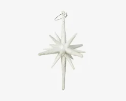 Hot Daells Bolighus Stjerner M. Glitter Hvid H.14cm