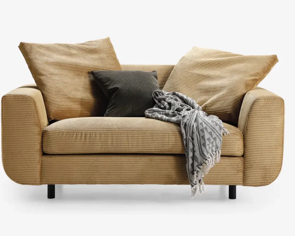 Online Daells Bolighus Stol 1,5 pers stol Motive gul fløjl