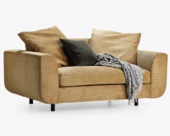 Online Daells Bolighus Stol 1,5 pers stol Motive gul fløjl