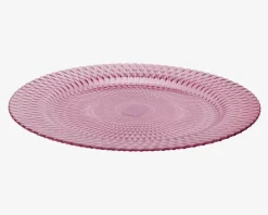 Outlet Daells Bolighus Tallerken Glas Ø.33cm Pink Lyserød