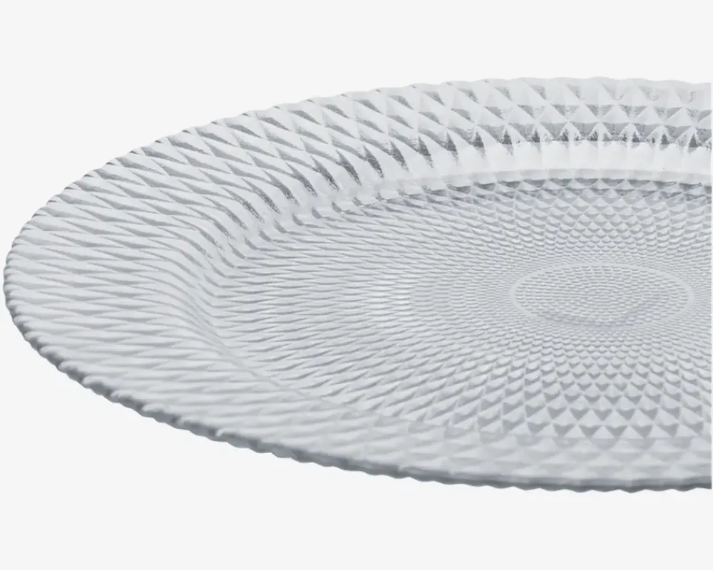 New Daells Bolighus Tallerken Glas Ø.33cm Røgfarvet