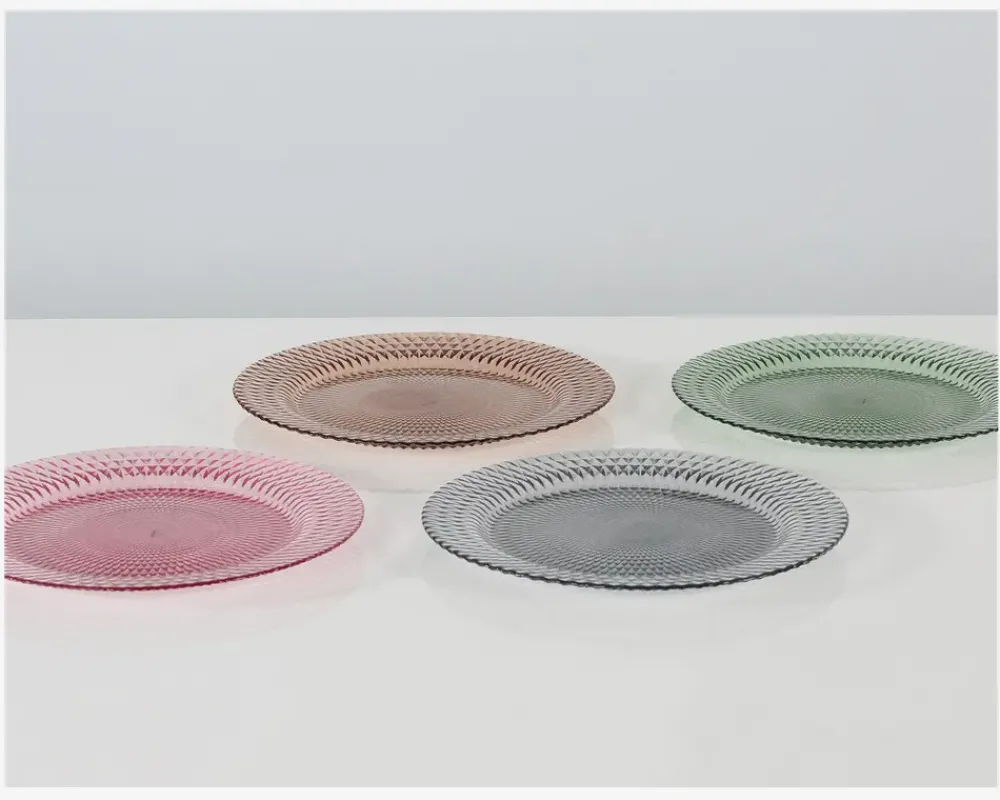 New Daells Bolighus Tallerken Glas Ø.33cm Røgfarvet