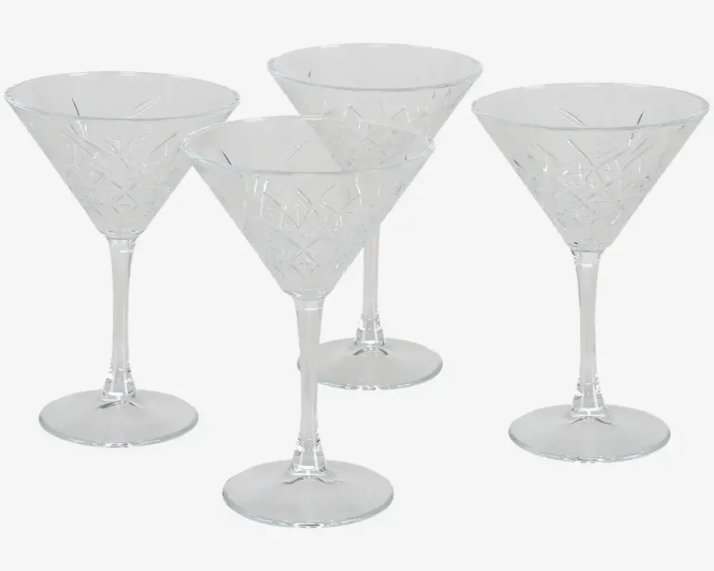 New Daells Bolighus Timeless Martini Glas Klar 4pk