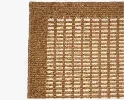 Best Daells Bolighus Tæppe Luxor dark-beige/hvid 140x200 cm Beige, Hvid