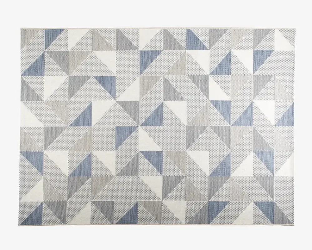 Sale Daells Bolighus Tæppe Paris Cream/Blå 140x200 cm