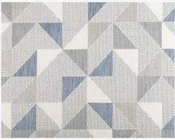 Sale Daells Bolighus Tæppe Paris Cream/Blå 140x200 cm