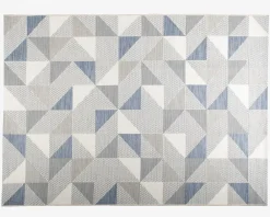 Outlet Daells Bolighus Tæppe Paris Cream/Blå 200x290 cm