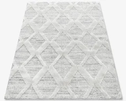 Daells Bolighus Tæppe Pisa lysgrå/hvid 140 x 200 cm