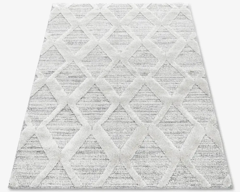 Daells Bolighus Tæppe Pisa lysgrå/hvid 140 x 200 cm